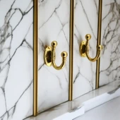 Misket Askı Gold Altın Vestiyer Dolap Askılık Askılığı Duvar Banyo Mutfak Elbise Çanta Askısı - 7