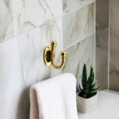 Misket Askı Gold Altın Vestiyer Dolap Askılık Askılığı Duvar Banyo Mutfak Elbise Çanta Askısı - 6