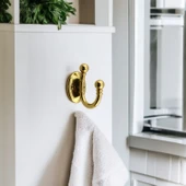 Misket Askı Gold Altın Vestiyer Dolap Askılık Askılığı Duvar Banyo Mutfak Elbise Çanta Askısı - 4