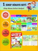 1.Sınıflar İçin Okumayı Sevdiren 10 lu Hikaye Seti 13 (Kitap Okuma Defteri Hediyeli) - 1