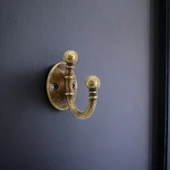 Misket Askı Antik Sarı Vestiyer Dolap Askılık Askılığı Duvar Banyo Mutfak Elbise Çanta Askısı - 5