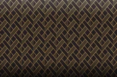 3 Boyutlu Koyu Siyah Geometri Altın Desenli Duvar Kağıdı - 7