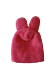 Peluş Tavşan Kulaklı Pembe Kedi Köpek Şapkası Yumuşacık Kedi Köpek Kıyafeti - 6