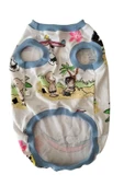 Snoopy Desenli Mavi Kollu Kedi Köpek Kıyafeti Elbisesi XLarge/XL/Beden 4 - 1