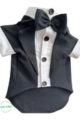 Siyah Papyonlu Smokin Damatlık Kedi Ve Köpek Elbisesi Kıyafeti Takım Elbise Xlarge/xl/beden 4 - 5