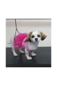 Pembe Kareli Fiyonklu Tüllü Kedi Köpek Kıyafeti Giyimi Medium/M/Beden 2 - 5