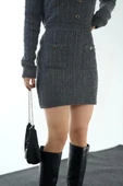 Saç Örgülü Etekli Takım - Antrasit thumbnail 4