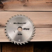 Ahşap MDF Mobilya Tahta Sunta Dolap Kesme Testeresi Metal Elmas Daire Testere Bıçağı 190 mm 40 Diş - 3