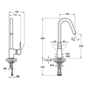 VitrA Artema Root Round A4274223 Eviye Bataryası, Altın thumbnail 2