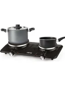 Mina 1500+1000W İkili Elektrikli Set Üstü Ocak Çiftli Hotplate Ocak - 2