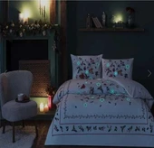 Taç Glow Parlayan Çift Kişilik Nevresim Takımı Charm Kırmızı - 2