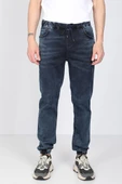 Erkek Lacivert Belden İpli Jogger Pantolon - 1