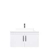 D10 Next Lavabo Dolabı Tezgah Üstü Kapaklı 100 cm Beyaz Lake - 1