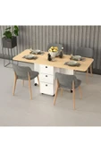 Asra Trend MDF Katlanır Mutfak Masası Akça Ağaç KM-09 - 1