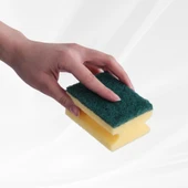 Everklean Oluklu Ekonomik Tırnak Korumalı Bulaşık Süngeri 10'lu - 4