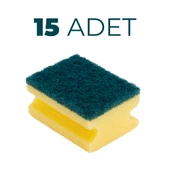 Everklean Oluklu Ekonomik Tırnak Korumalı Bulaşık Süngeri 15'li - 1