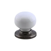 Tere Porselen Füme Beyaz Düğme Mobilya Mutfak Çekmece Dolap Dolabı Kulpu Kulbu Kulpları thumbnail 4