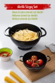 Akrilik Siyah 2 Li Süzgeç Seti ( Makarna & Pirinç Süzgeci ) - 1
