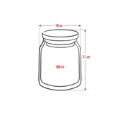 12 Li Set Bambu Kapaklı Cam Kavanoz & Baharat Takımı & Baharatlık 500 ML ( Vakum Kapak ) - 5