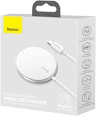 Baseus Simple Mini MagSafe Kablosuz Şarj Aleti - 5