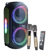 SHILE SL-2012 EL MİKROFONLU KUMANDALI USB+SD+BT SEYYAR ANFİ TAŞINABİLİR SPEAKER - HOPARLÖR - 1