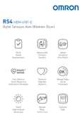 Omron  Rs4 Hem-6181-e Sensörlü 60 Hafızalı Bilekten Tansiyon Aleti - 3