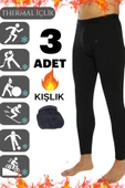 2adet Içi Polar Pamuklu Termal Tayt - 7