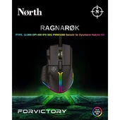 NORTH Ragnarok USB 12800dpi Gaming Siyah Mouse RGB - 4