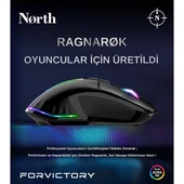 NORTH Ragnarok USB 12800dpi Gaming Siyah Mouse RGB - 3