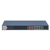 HIKVISION 16port 230w FULL PoE DS-3E1318P-EI 10/100 2X SFP Yönetilebilir Switch - 1