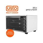 Usto 2105 Airfryer Özellikli 50 L Multi Cooker Beyaz Midi Fırın - 6