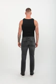 Erkek Regular Fit Likralı Antrasit Jean Pantolon - 6