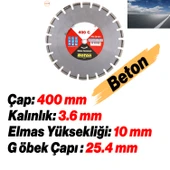 Beton Kesme Testeresi Elmas Testere Bıçağı Kesim Beton Keser Bıçak 400 mm - 5