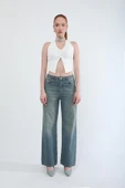 Kadın Yüksek Bel Straight Fit Tint Jean Pantolon - 3