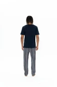 U.S. Polo Assn. Erkek %100 Pamuk 3'lü Çizgili Pijama Takım - 5