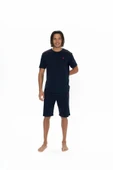 U.S. Polo Assn. Erkek %100 Pamuk 3'lü Çizgili Pijama Takım - 6