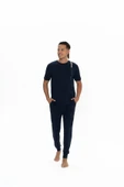 U.S. Polo Assn. Erkek Yazı Detaylı Yuvarlak Yaka Pijama Takım - 1