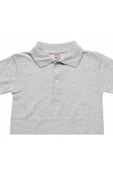 A.L.M Kids Unisex Kısa Kollu Polo Yaka Gri Okul Tişörtü 5-17 Yaş thumbnail 2