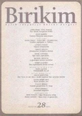 Birikim Aylık Sosyalist Kültür Dergisi Yıl: Ağustos 1991 Sayı: 28 - 1