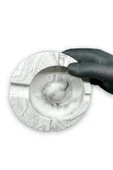Mermer Desenli Büyük Boy Beton Kül Tablası Küllük 13 Cm - 1
