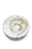 Mermer Desenli Büyük Boy Beton Kül Tablası Küllük 13 Cm - 2