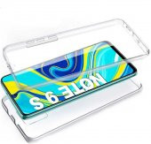 Xiaomi Redmi Note 9 Pro Kılıf 360 Tam Koruma Şeffaf Silikon - 5