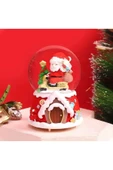 Yılbaşı Noel Baba Hediyeler Temalı Kar Küresi Işıklı Müzikli 13 CM Noel Baba Hediyeler Temalı Küre - 4