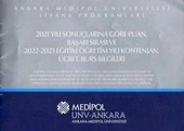 Ankara Medipol Üniversitesi Lisans Programları 2021 Yılı Sonuçlarına Göre Puan, Başarı Sırası ve 2022-2023 Eğitim Öğretim Yılı Kontenjan, Ücret, Burs Bilgileri - 1