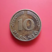 Alman Merkez Bankası Madeni 10 Pfennig (1950 Yılı Üretimi) F Serisi - 1
