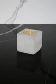 El Yapımı Beton Kare Mumluk - 1