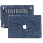 Macbook Air M1 Kılıf 13 inç Deri Leat (TouchID'li M1 Air) A2337 A2179 A1932 ile Uyumlu - 1