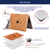 Macbook Air M1 Kılıf 13 inç Deri Leat (TouchID'li M1 Air) A2337 A2179 A1932 ile Uyumlu - 12
