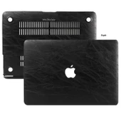 Macbook Air M1 Kılıf 13 inç Deri Leat (TouchID'li M1 Air) A2337 A2179 A1932 ile Uyumlu - 4
