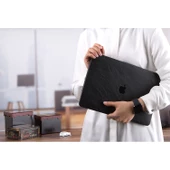 Macbook Air M1 Kılıf 13 inç Deri Leat (TouchID'li M1 Air) A2337 A2179 A1932 ile Uyumlu - 11